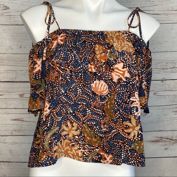 Madewell Tops - Madewell Floral Tie Strap Blouse Size Medium